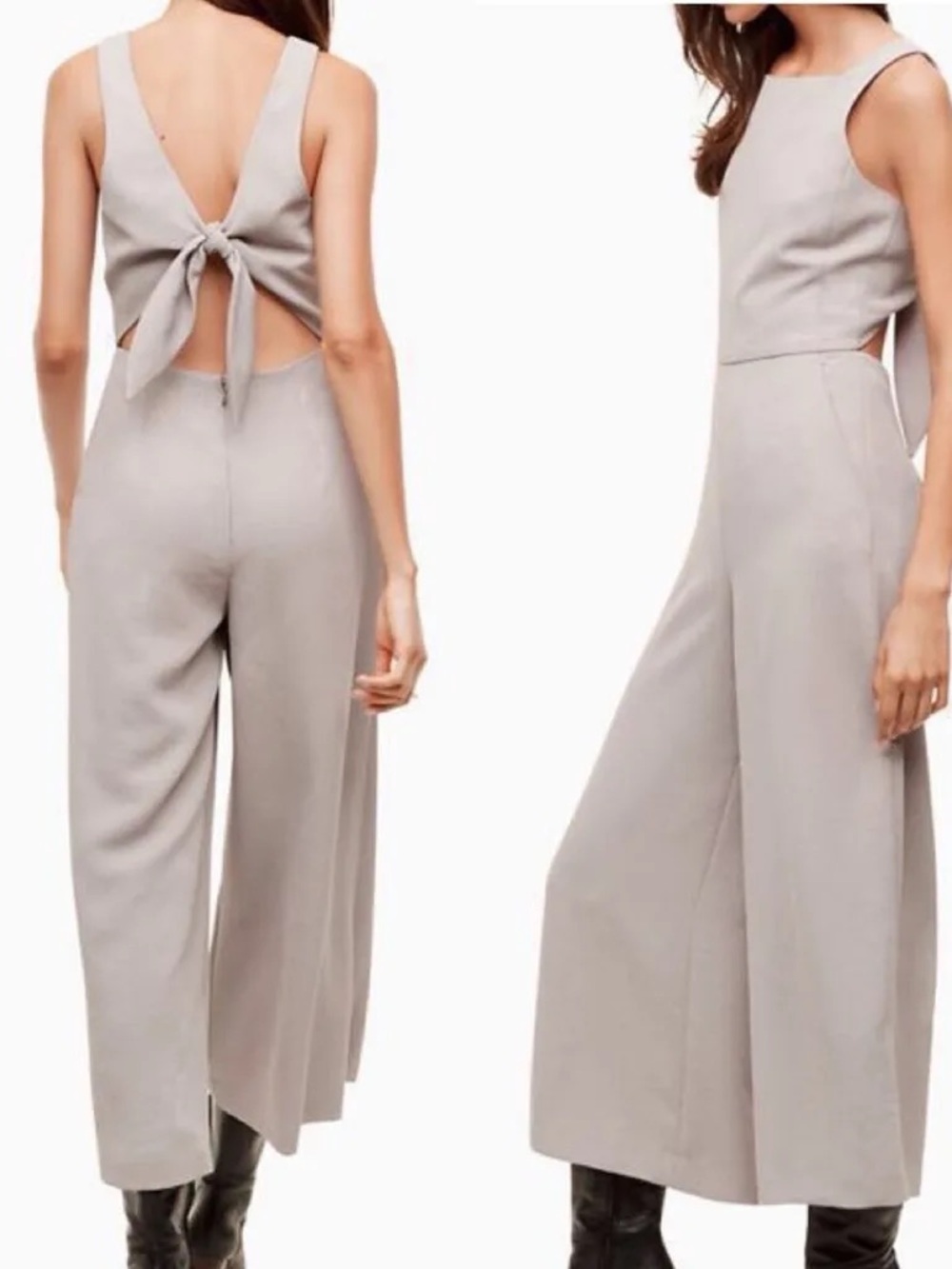 Aritzia Wilfred Ecoulement Jumpsuit Ashen Grey Size 4